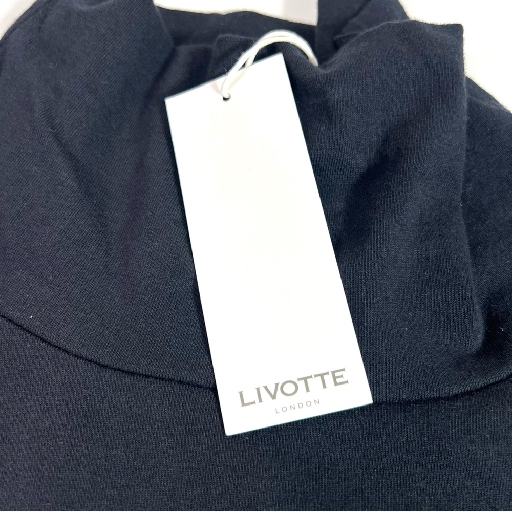 NWT Livotte Long Sleeve Back Cutout Top Black Size Medium - Picture 5 of 11